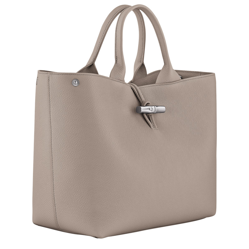 Longchamp | Le Roseau L Handbag Clay - Leather | Clay
