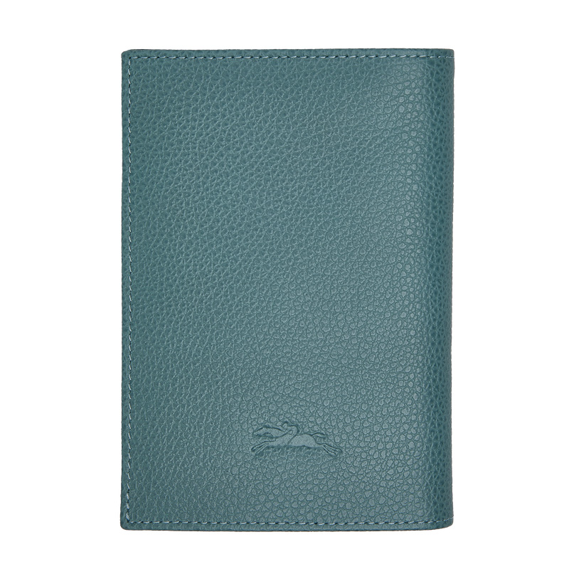 Longchamp | Le Foulonné Passport cover Eucalyptus - Leather | Eucalyptus