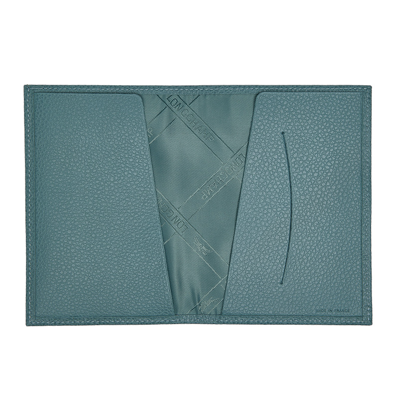 Longchamp | Le Foulonné Passport cover Eucalyptus - Leather | Eucalyptus