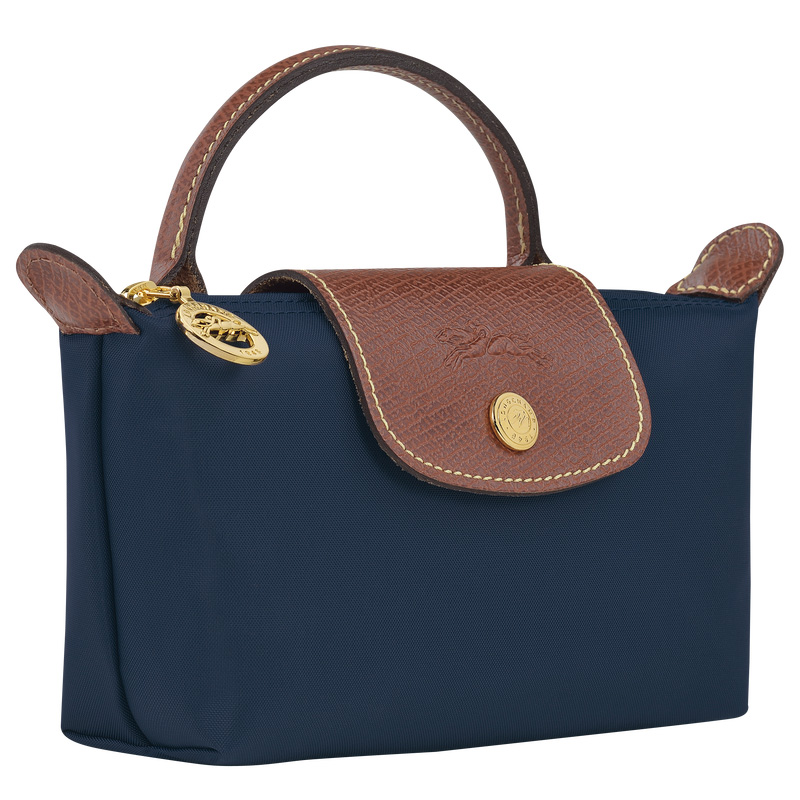 Longchamp | Le Pliage Original Pouch with handle Navy - Recycled canvas | Navy