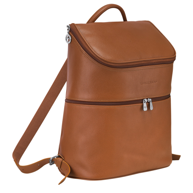 Longchamp | Le Foulonné Backpack Caramel - Leather | Caramel