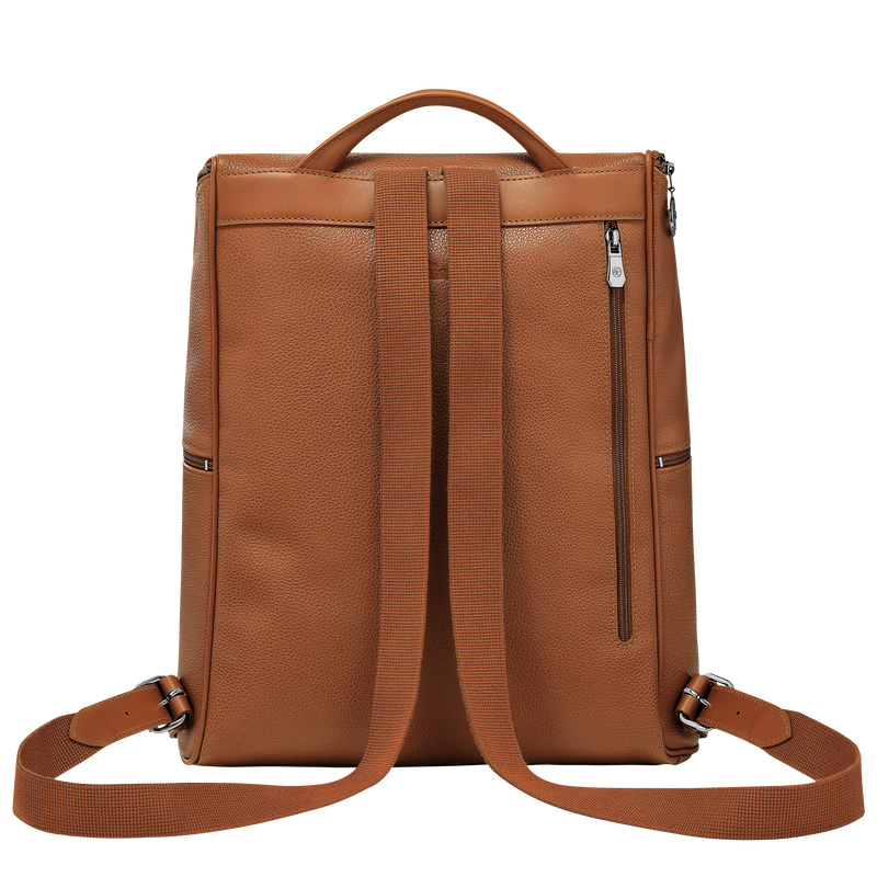 Longchamp | Le Foulonné Backpack Caramel - Leather | Caramel