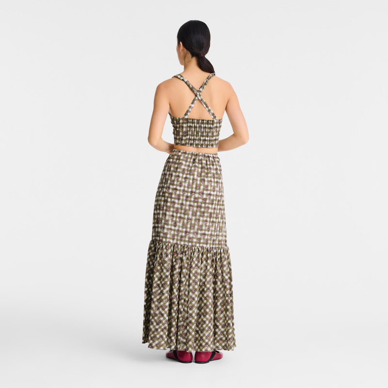 Longchamp | Long skirt Artichoke - Vichy print veil | Artichoke
