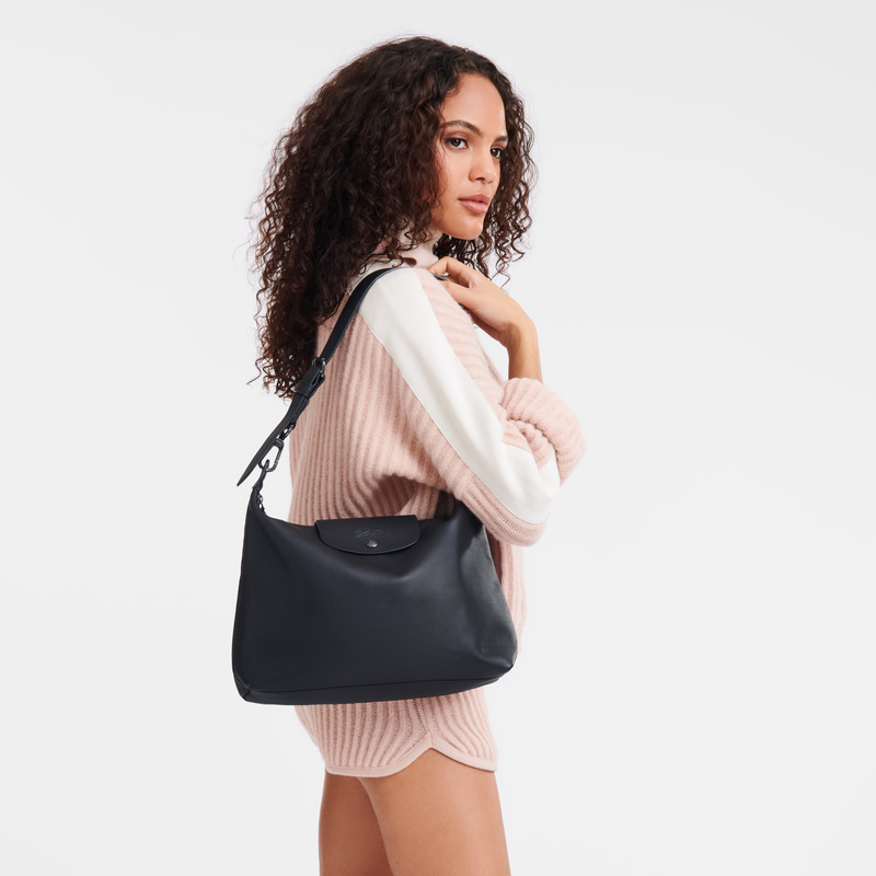 Longchamp | Le Pliage Xtra M Hobo bag Black - Leather | Black