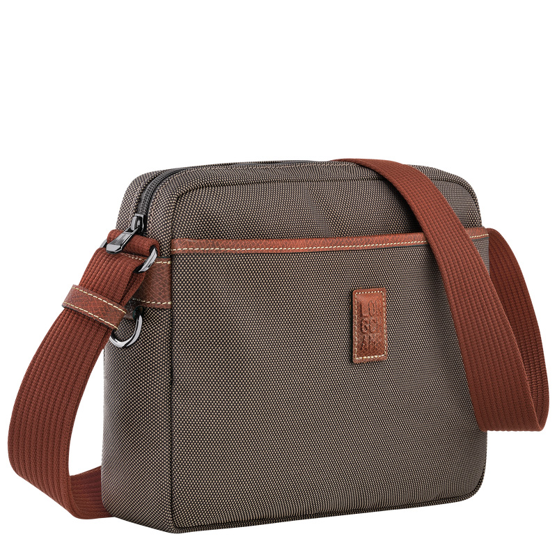 Longchamp | Boxford M Camera bag Brown - Recycled canvas | Brown