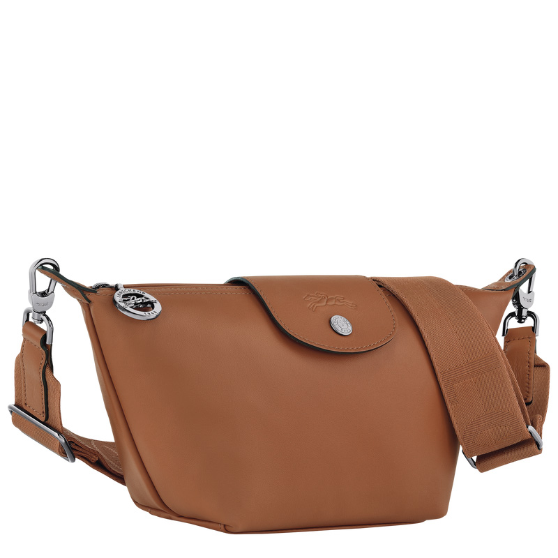 Longchamp | Le Pliage Xtra XS Crossbody bag Cognac - Leather | Cognac