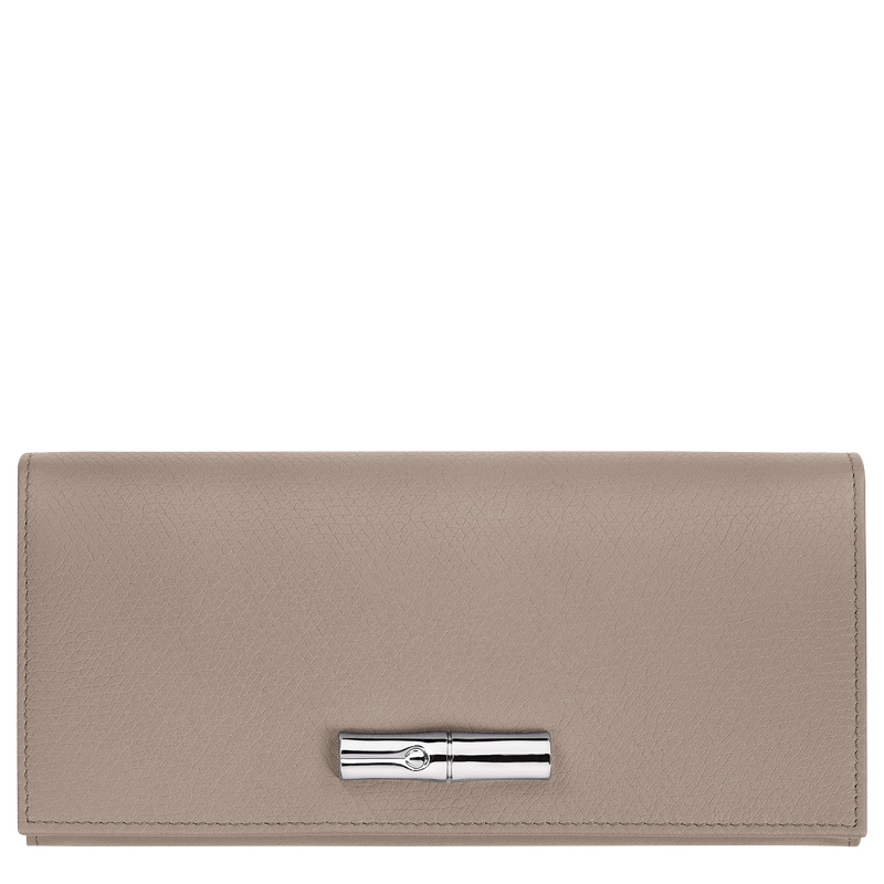 Longchamp | Le Roseau Flap wallet Clay - Leather | Clay