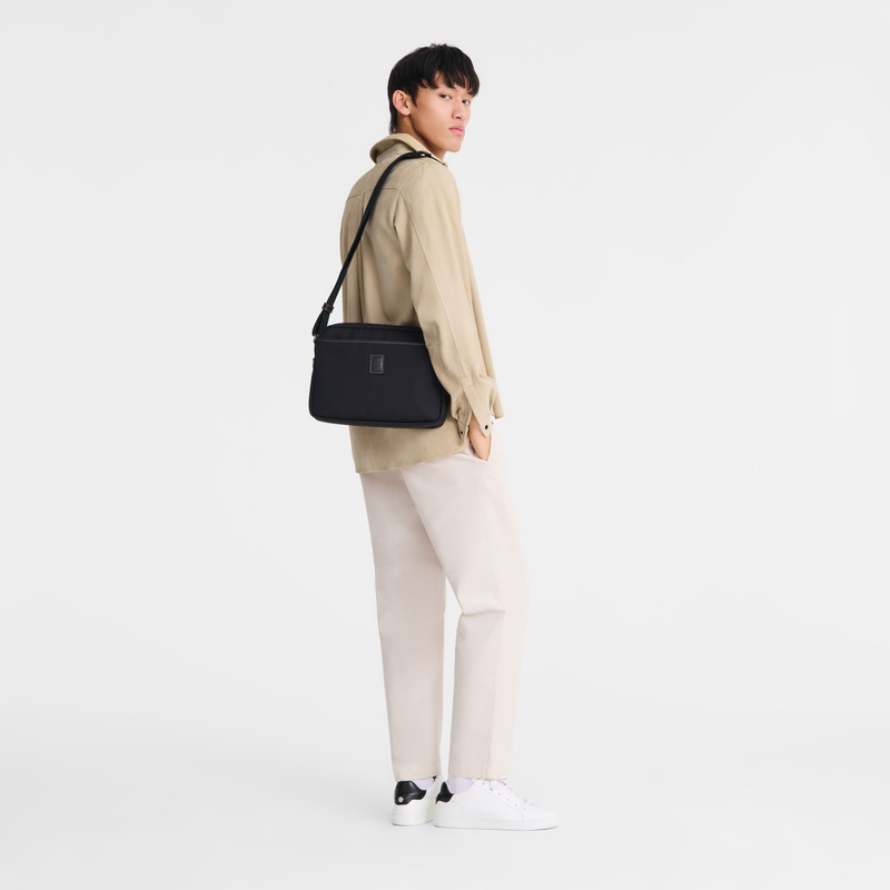 Longchamp | Boxford M Camera bag Black - Recycled canvas | Black