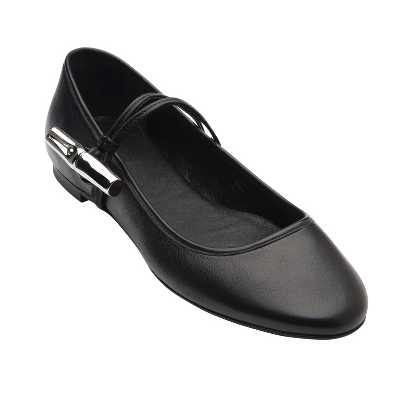 Longchamp | Le Roseau Ballerinas Black - Leather | Black