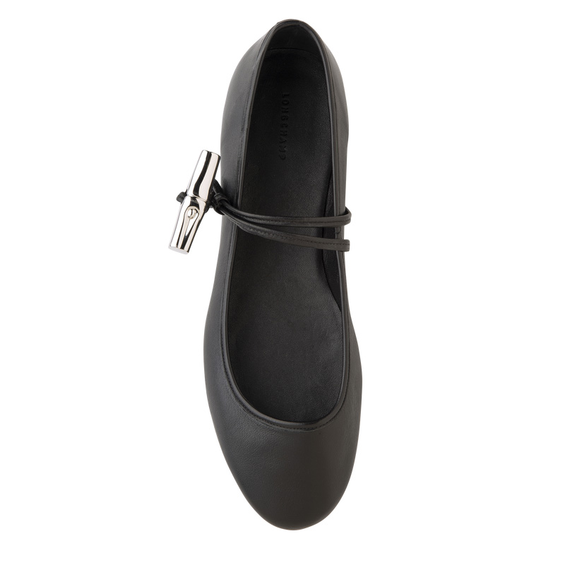Longchamp | Le Roseau Ballerinas Black - Leather | Black
