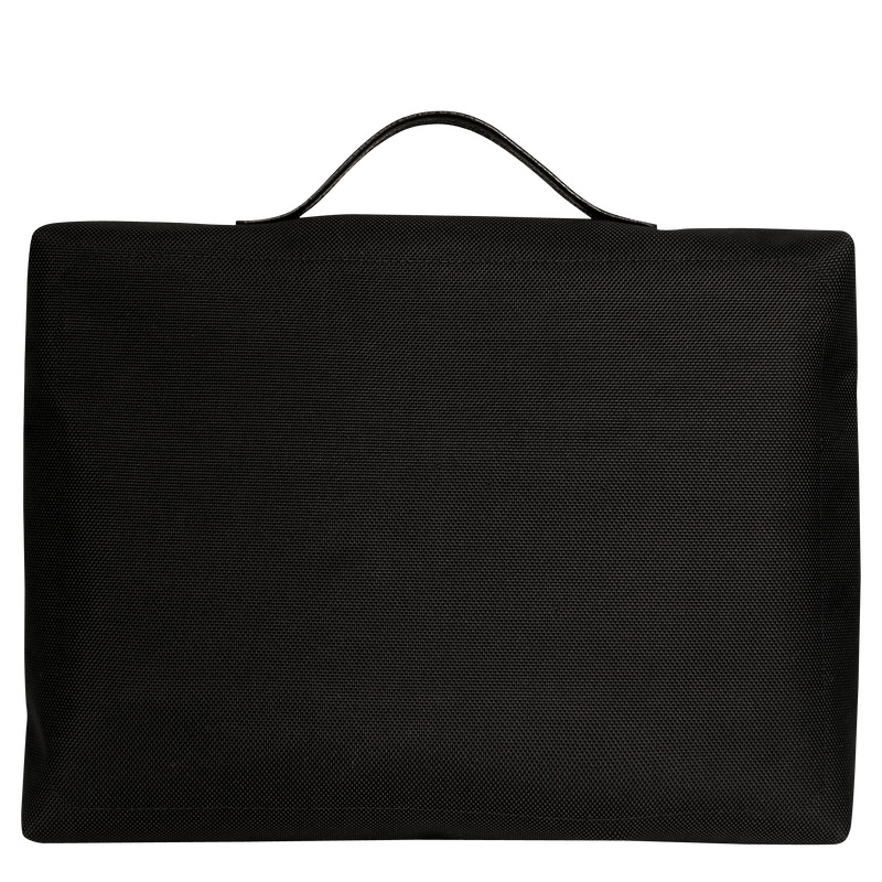 Longchamp | Boxford S Briefcase Black - Recycled canvas | Black
