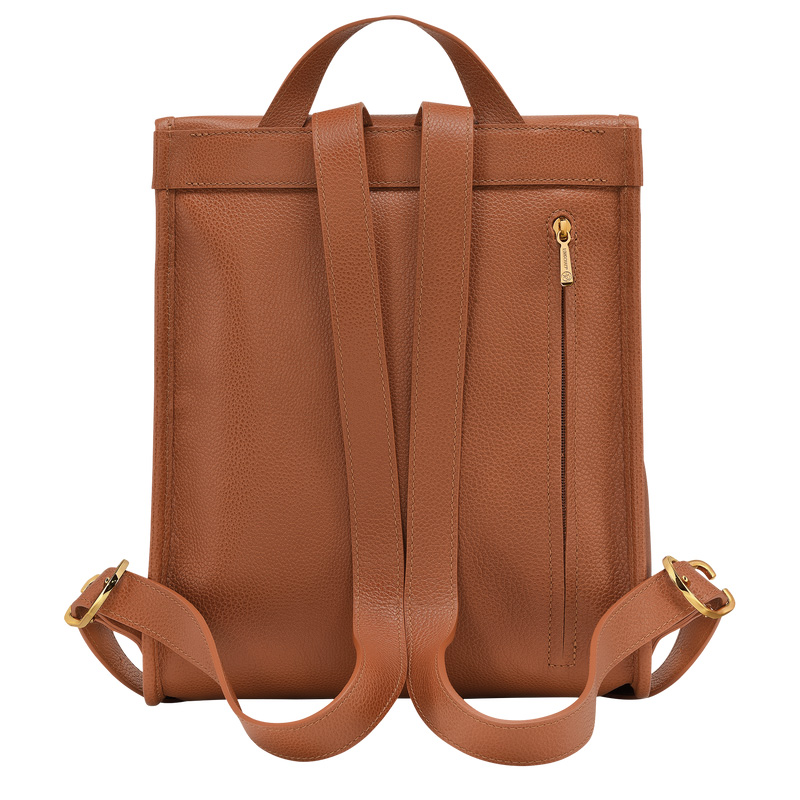 Longchamp | Le Foulonné Backpack Caramel - Leather | Caramel