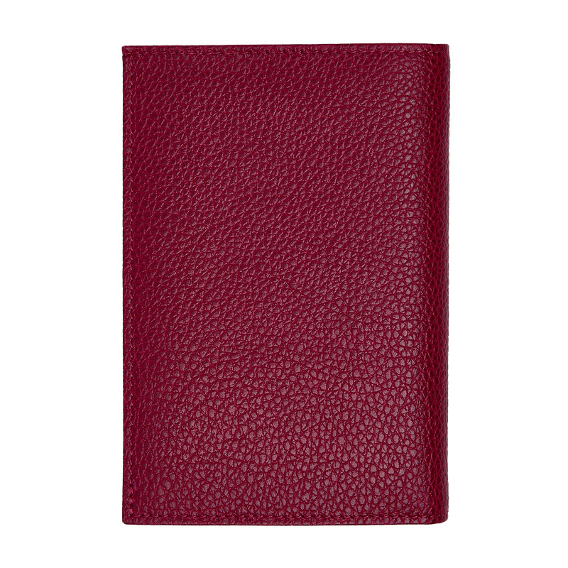 Longchamp | Le Foulonné Passport cover Beetroot - Leather | Beetroot