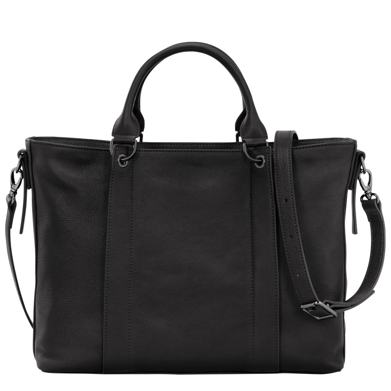 Longchamp | 3D L Handbag Black - Leather | Black