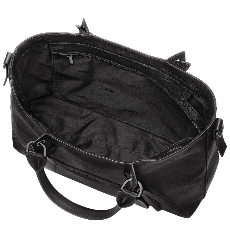 Longchamp | 3D L Handbag Black - Leather | Black