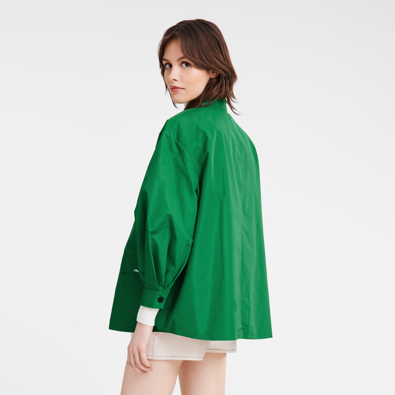 Longchamp | Kimono jacket Green - Technical taffeta | Green