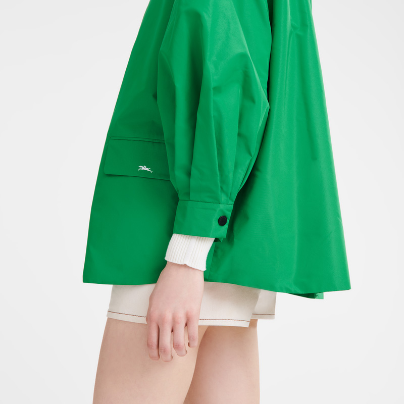 Longchamp | Kimono jacket Green - Technical taffeta | Green