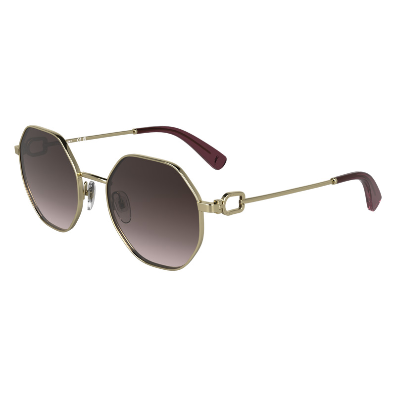 Longchamp | Sunglasses Gold/Brown Pink - Metal | Gold/Brown Pink