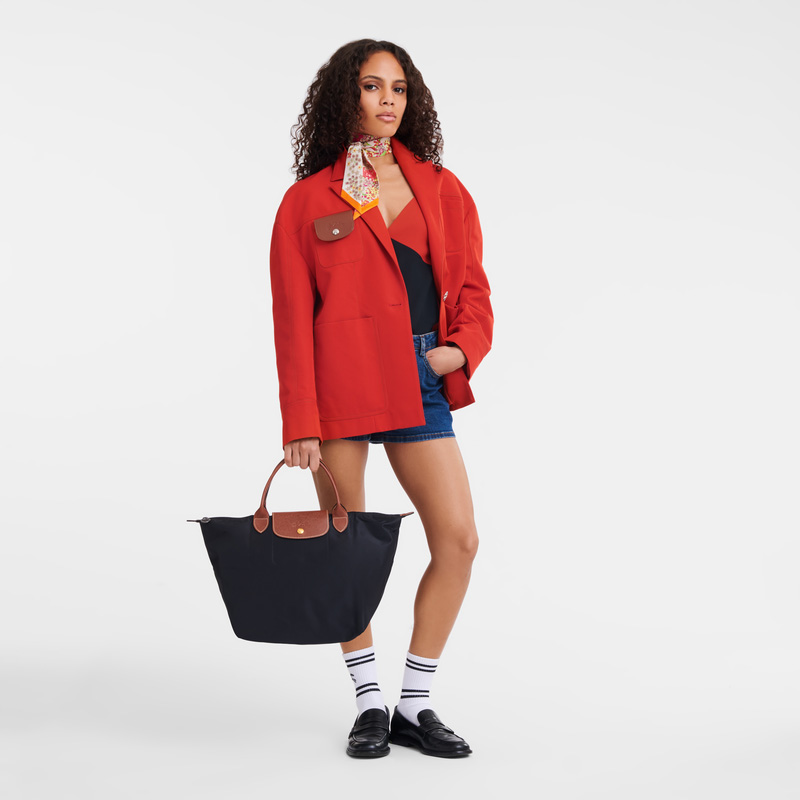 Longchamp | Le Pliage Original M Handbag Black - Recycled canvas | Black