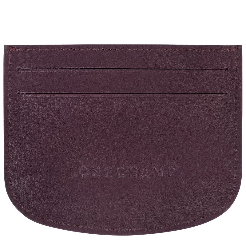 Longchamp | Épure Card holder Eggplant - Leather | Eggplant