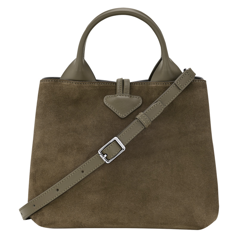 Longchamp | Le Roseau S Handbag Olive - Leather | Olive