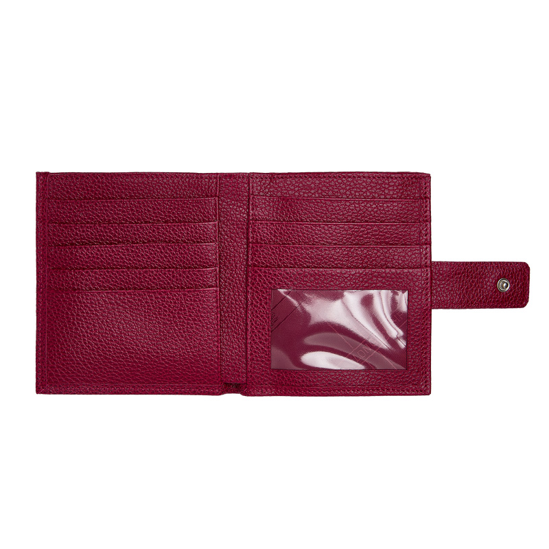 Longchamp | Le Foulonné Compact wallet Beetroot - Leather | Beetroot
