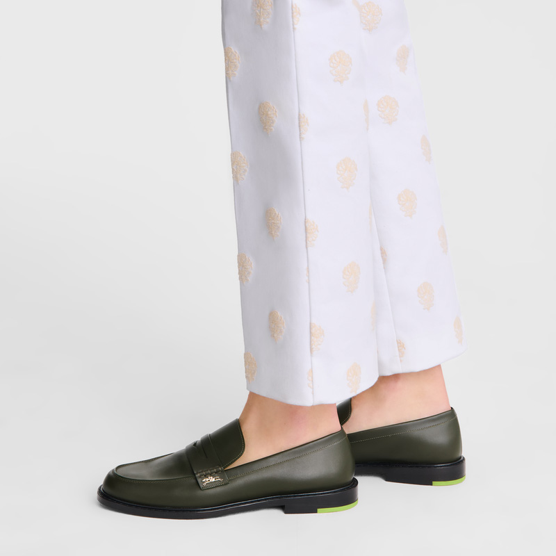 Longchamp | Au Sultan Loafer Khaki - Leather | Khaki