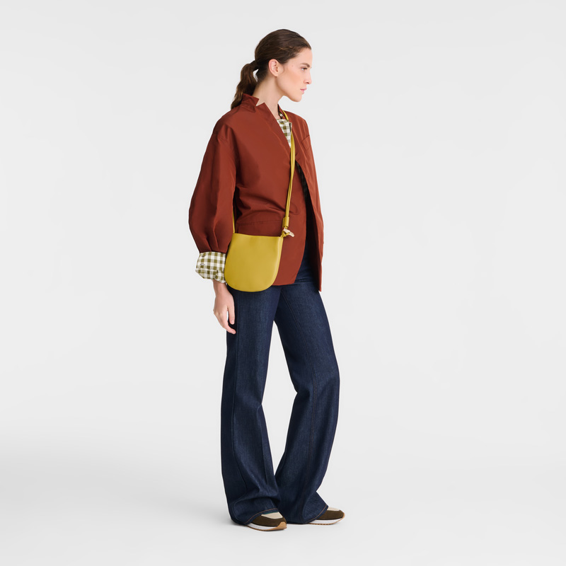 Longchamp | Le Roseau S Crossbody bag Ginger - Leather | Ginger