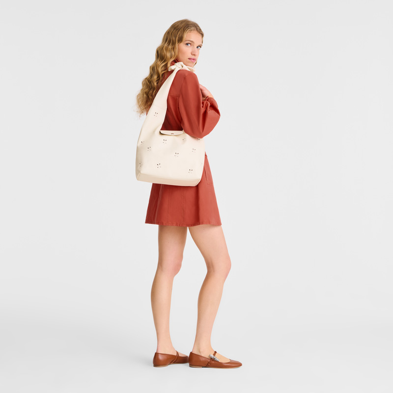Longchamp | Le Pliage Xtra M Shoulder bag Ecru - Leather | Ecru