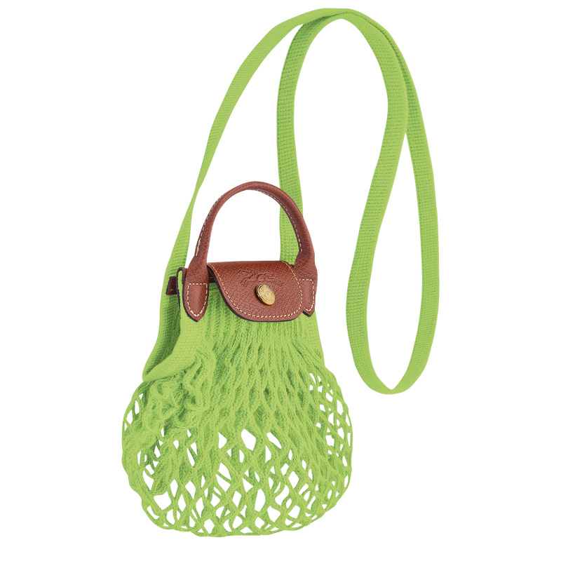 Longchamp | Le Pliage Filet XS Mesh bag Green Light - Canvas | Green Light