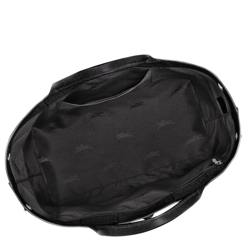 Longchamp | Le Roseau L Handbag Black - Leather | Black