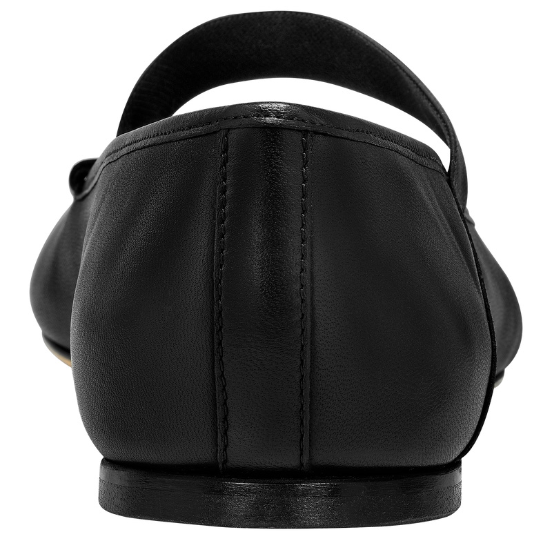 Longchamp | Energy Ballerinas Black - Leather | Black