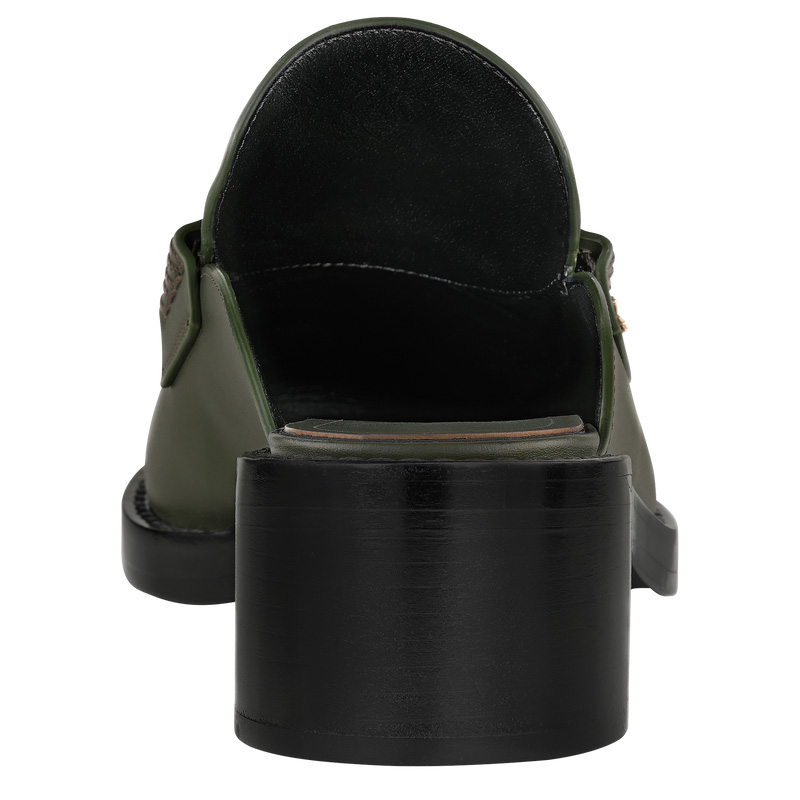 Longchamp | Epure Timeless Mules Khaki - Leather | Khaki