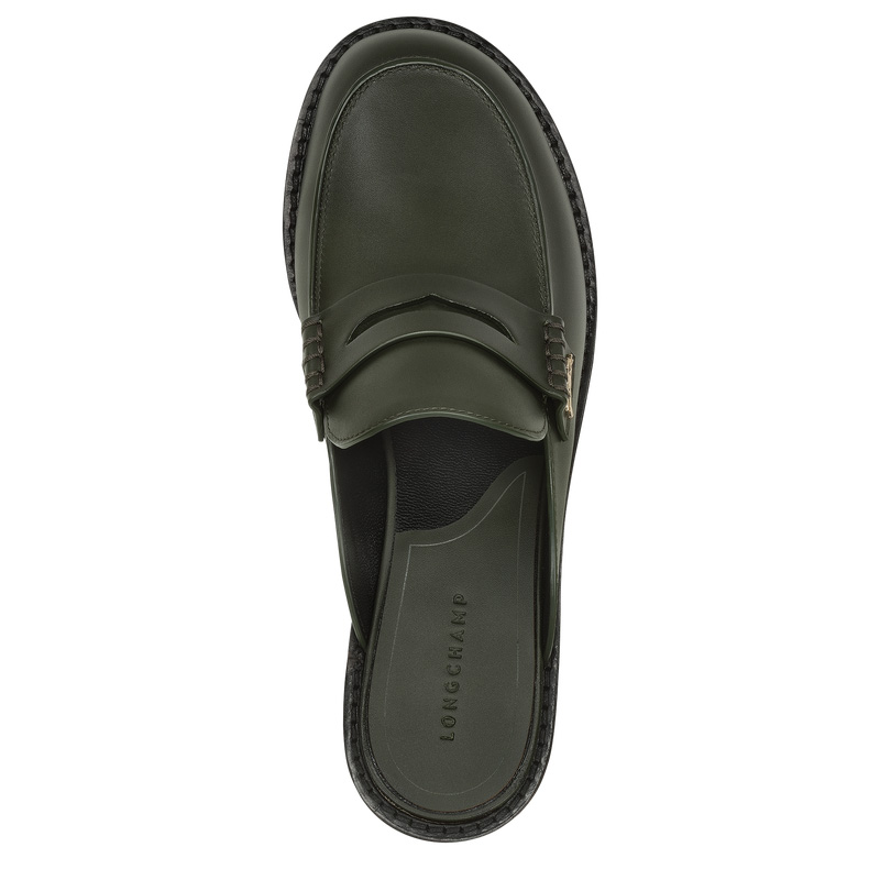 Longchamp | Epure Timeless Mules Khaki - Leather | Khaki
