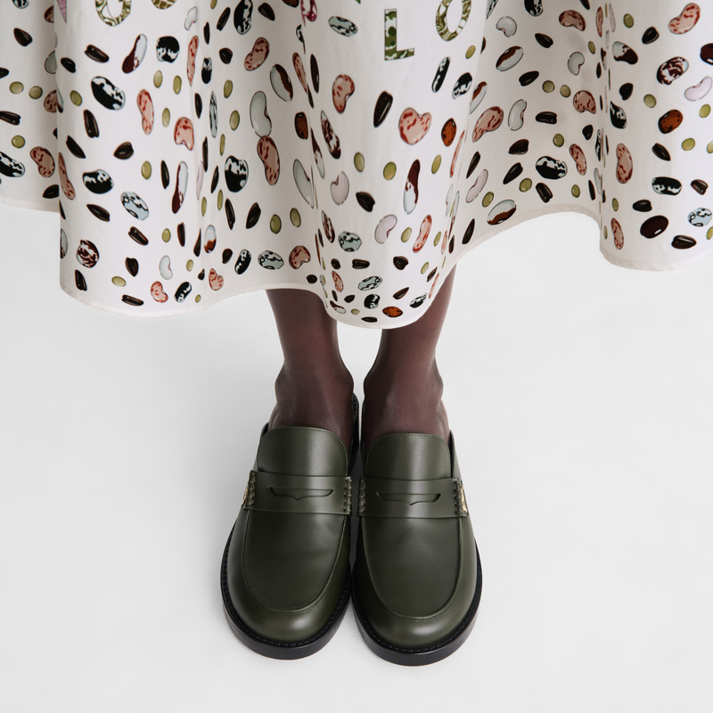 Longchamp | Epure Timeless Mules Khaki - Leather | Khaki