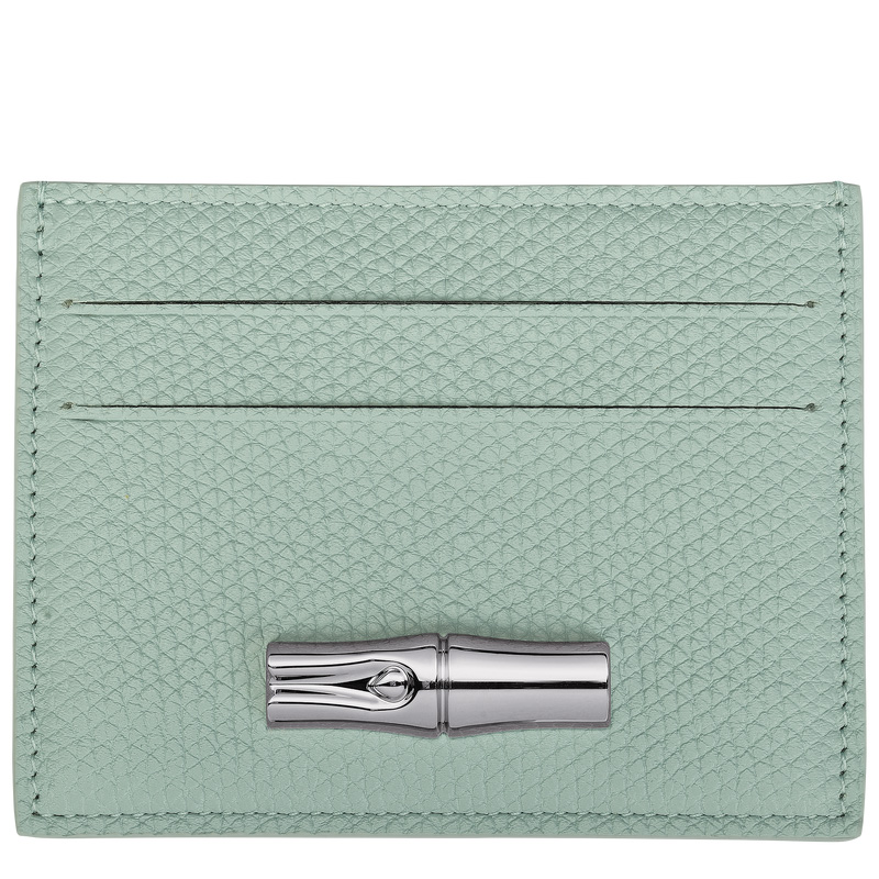 Longchamp | Le Roseau Card holder Celadon - Leather | Celadon