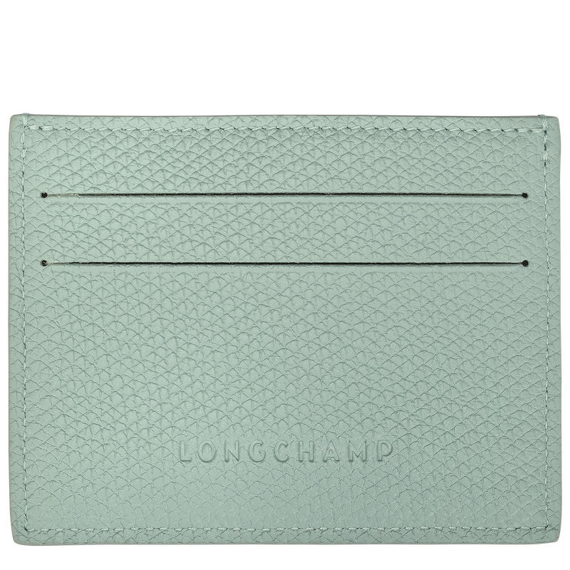 Longchamp | Le Roseau Card holder Celadon - Leather | Celadon