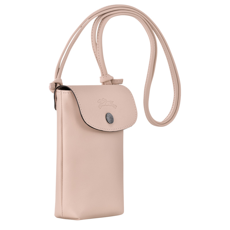 Longchamp | Le Pliage Xtra Phone case with leather lace Nude - Leather | Nude