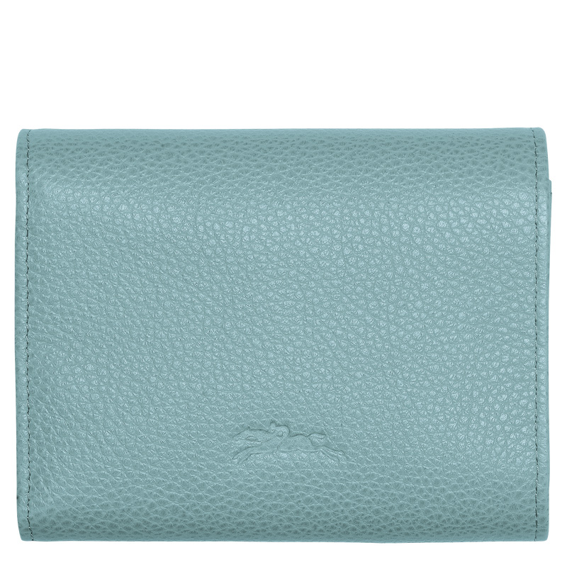 Longchamp | Le Foulonné Wallet Eucalyptus - Leather | Eucalyptus