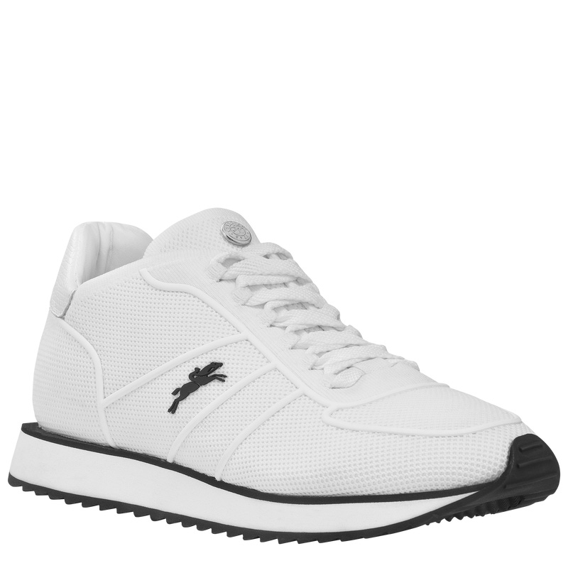 Longchamp | Le Pliage Collection Sneakers Ecru - Leather | Ecru
