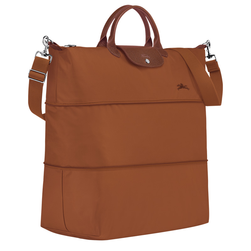 Longchamp | Le Pliage Green Travel bag expandable Cognac - Recycled canvas | Cognac
