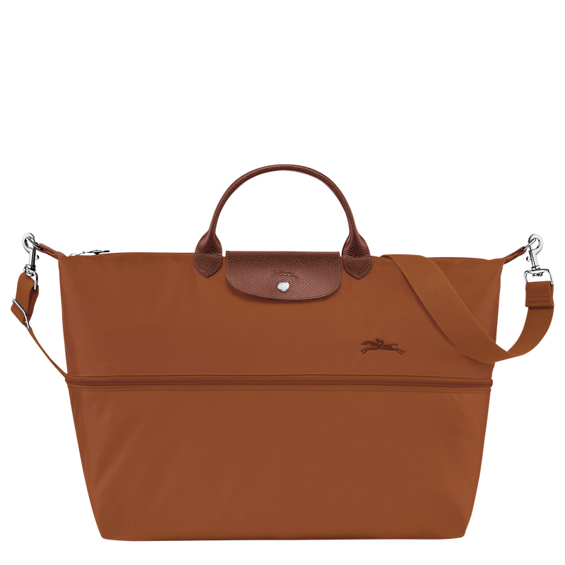Longchamp | Le Pliage Green Travel bag expandable Cognac - Recycled canvas | Cognac