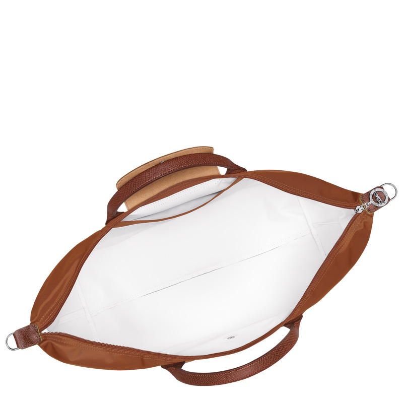 Longchamp | Le Pliage Green Travel bag expandable Cognac - Recycled canvas | Cognac