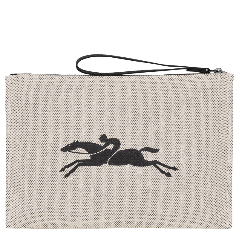 Longchamp | Essential Pouch Ecru - Canvas | Ecru