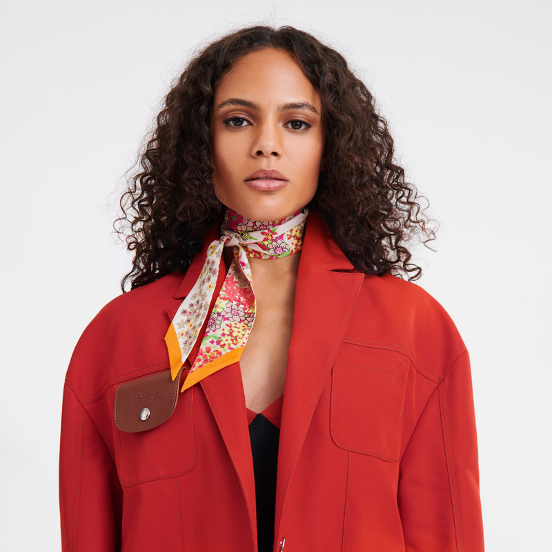 Longchamp | Collier de fleurs Bandeau Orange - Silk | Orange