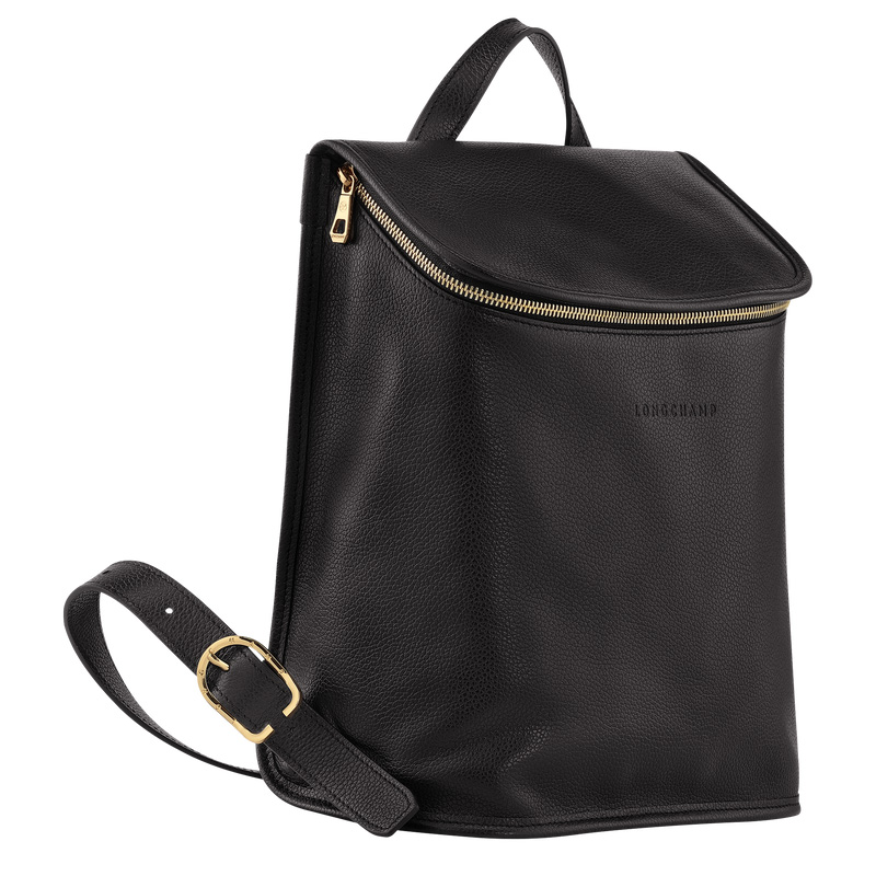 Longchamp | Le Foulonné Backpack Black - Leather | Black