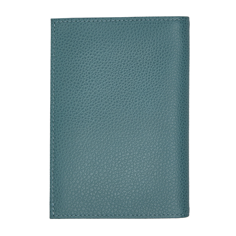 Longchamp | Le Foulonné Passport cover Eucalyptus - Leather | Eucalyptus