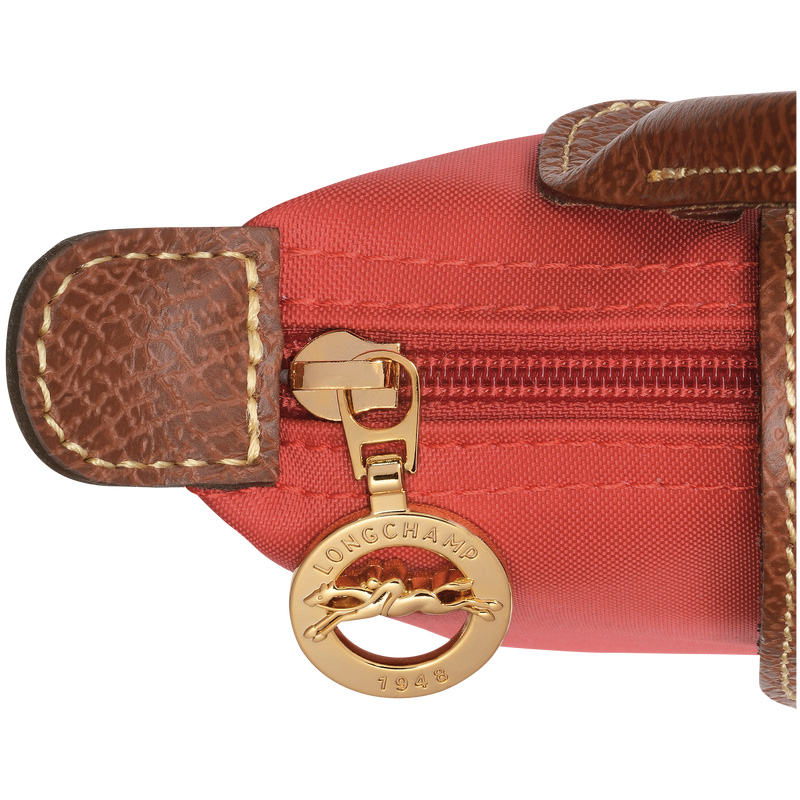 Longchamp | Le Pliage Original Pouch with handle Tomato - Recycled canvas | Tomato