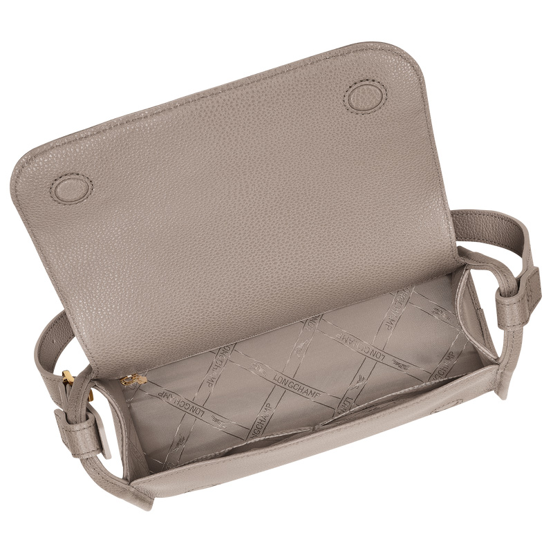 Longchamp | Le Foulonné M Crossbody bag Turtledove - Leather | Turtledove