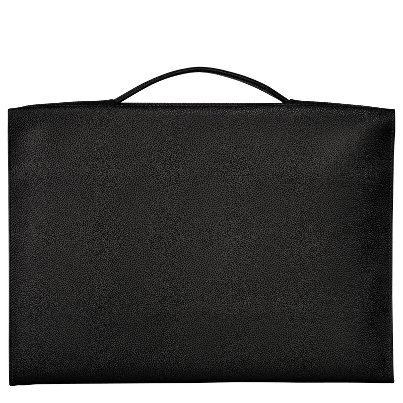 Longchamp | Le Foulonné S Briefcase Black - Leather | Black